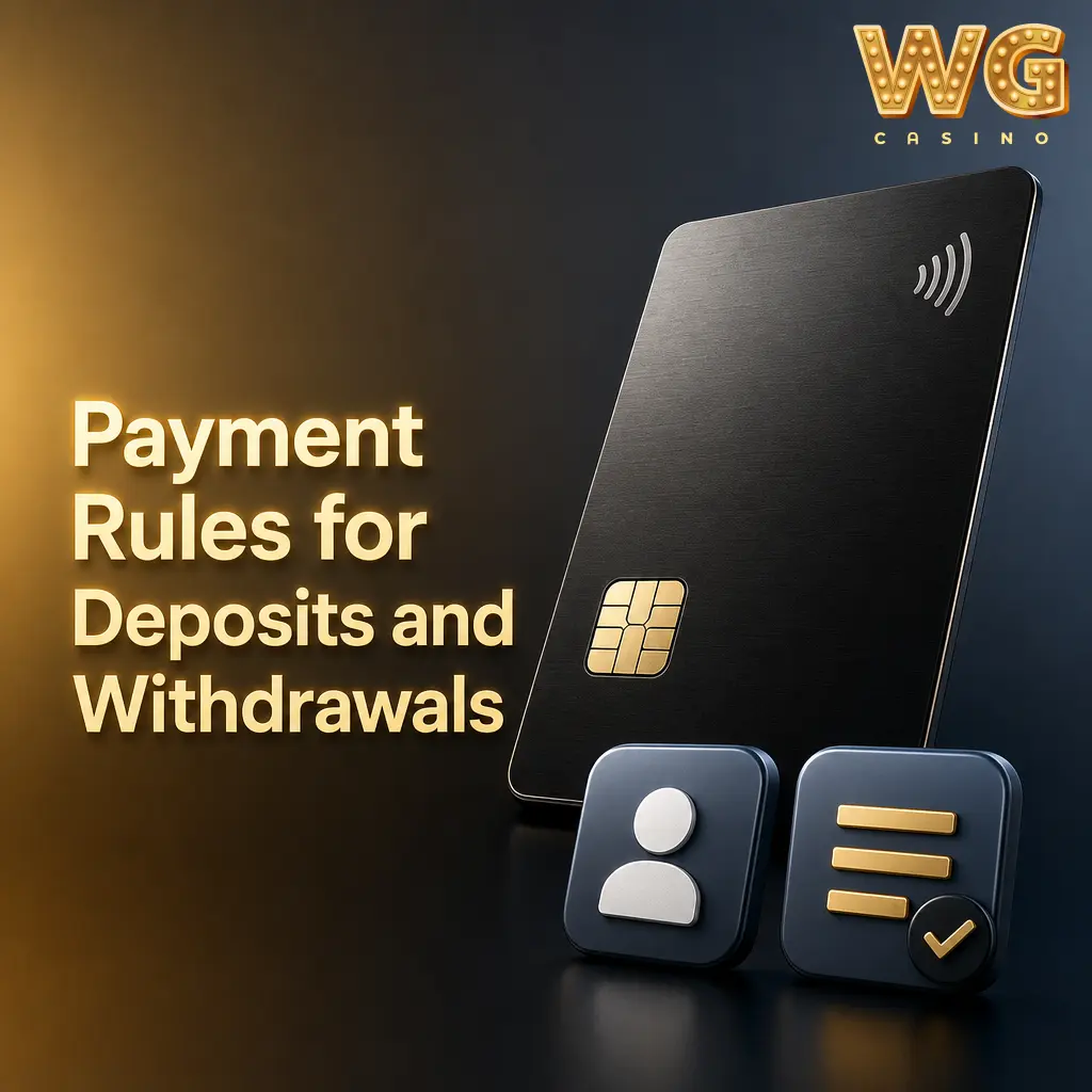 Five payment rules for deposits and withdrawals covering verification, wagering, AML checks and USDT ERC20 accuracy